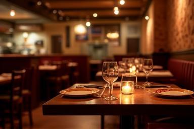 Inviting interior view of Al Khaleej Pizzeria restaurant with dining tables